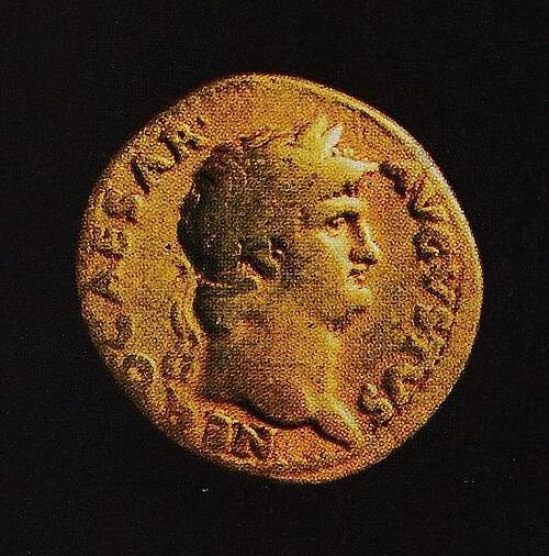 A gold aureus of Nero