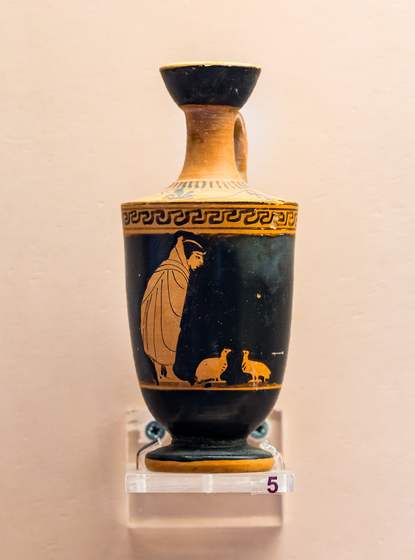 A Greek red-figure lekythos