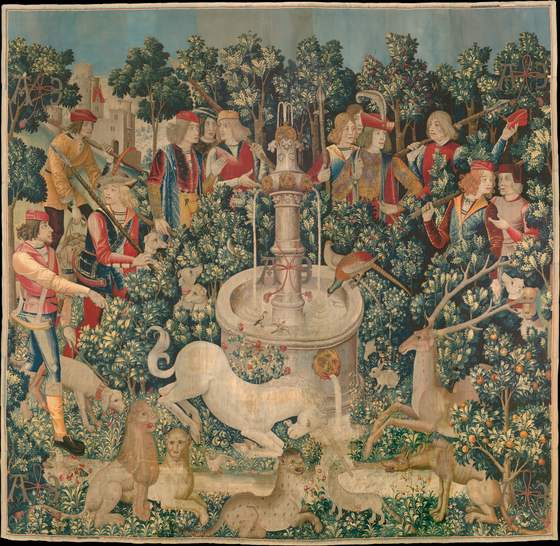The Unicorn at the Fountain, a tapestry